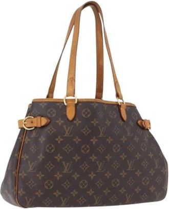 Louis Vuitton Pre-owned Batignolles Horizontal Tote Bag - Dames - Vintage Shopper - Bruin - ONE Size - Leer - Vintage