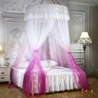 OEM Mosquitera De Techo Para Cama Doble, Plegable, Con Ganchos, Color Rojo Rosado - Crezuo