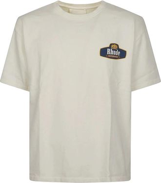 Rhude Racing Crest Tee - Heren - T-shirts - Wit - M - Tops