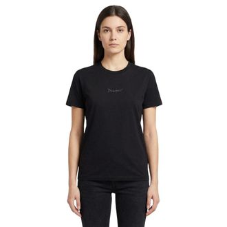 Dsquared2 Womens Small Signature Logo Black T-shirt Cotton - Size X-Large