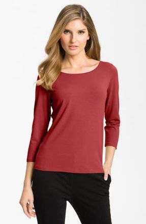 Eileen Fisher Ballet Neck Tee in Orange Blossom at Nordstrom Rack, Size X-Large