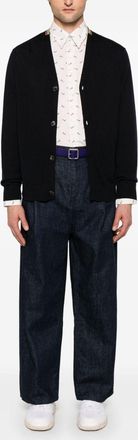 Paul Smith Mens Wool Cardigan - Black - Size Small