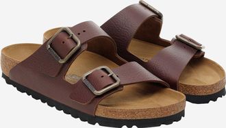 Birkenstock Unisex Sandals Arizona Wire Buckle Brown Leather Slippers Flat Shoes