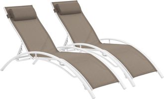 Habitat & Jardin Juego de 2 tumbonas L