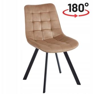 OEM Silla De Terciopelo Cappuccino Giratoria 180&deg; Con Funci&oacute;n De Retorno Furnitex