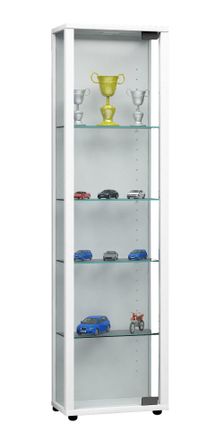 ebuy24 Ebuy24 - Vitrina De Vidrio Vcm De Pie Vitrina De Vidrio Con Vidrio De Seguridad Esg Dimensiones Aprox. Al. 115 X An. 33 X P. 18 Cm Vidrio De Gabinete 