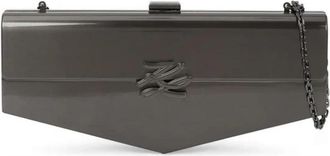 Karl Lagerfeld Studio Autograph Clutch - Dames - Schoudertassen - Grijs - ONE Size - Tassen
