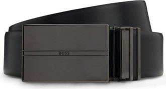 BOSS Reversible business belt in smooth Italian leather