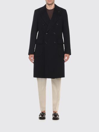 Lardini Cappotto doppiopetto al ginocchio in lana vergine e cashmere