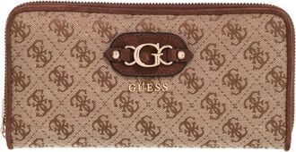 Guess Samantha SLG Zip Around Wallet - Accessories - Mujer - Marr&oacute;n - ONE SIZE
