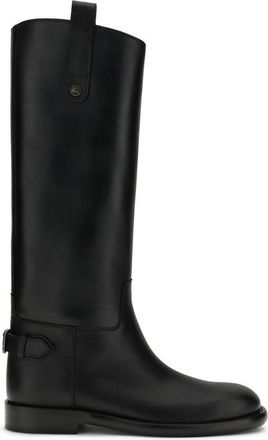 Burberry Black Calf Leather Bos Taurus Womens Boots