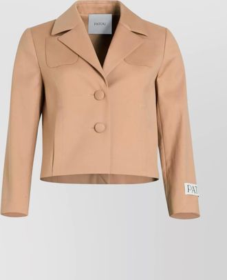 Patou short blazer patch detail