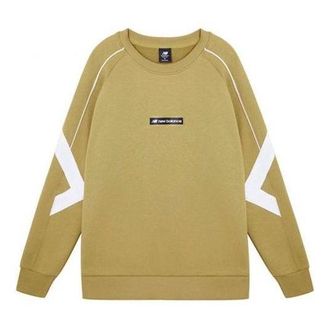 New Balance Athletics Logo-Print Sweatshirt Asia Sizing Brown AMT11326-BEI