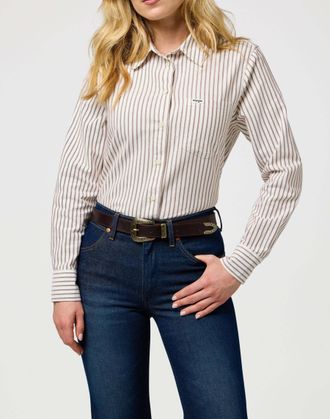 Wrangler H&uuml;ftg&uuml;rtel WRANGLER WRANGLER G&uuml;rtel Western Belt, Damen, Gr. 95, braun, Obermaterial: 100% Rindsleder Leather cow., G&uuml;rtel H&uuml;ftg&uuml;rtel