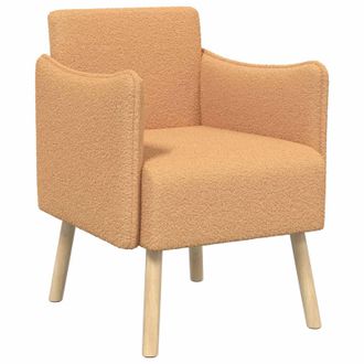 vidaXL Sill&oacute;n Decorativo Beige Boucl&eacute; Vidaxl