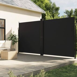 Berkfield Home Retractable Side Awning Black 200x600 cm