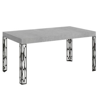 Itamoby Mesa extensible 90x160/264 cm efecto madera gris cemento, hierro