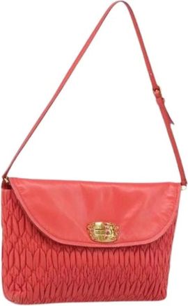 Miu Miu Pre-owned Shoulder Bags, female, Red, Size: ONE SIZE Pre-owned Shoulder Bag