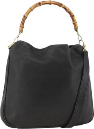 Gucci Pre-owned Vintage Schoudertas - Dames - Vintage Handtas - Zwart - ONE Size - Leer - Vintage