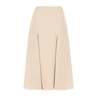 Fendi Zijden rok - Dames - Rokken - Beige - Maat: XS Zijde