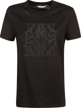 Max Mara Cotton Jersey T-shirt - Dames - T-shirts - Zwart - XS - Katoen - Tops