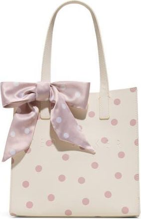 Ted Baker Seacon Croc Embossed Tote in Cream at Nordstrom Rack