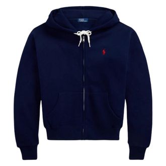 Polo Ralph Lauren Zip-through Hoodie - Dames - Vesten met rits - Blauw - XL - Katoen - Hoodies & sweatvesten