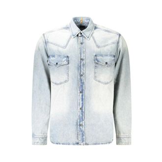 HUGO BOSS Light Blue Cotton Shirt for Men