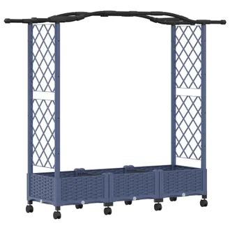 vidaXL Vidaxl Letto Rialzato Con Griglia E Tetto Grigio 169 X 40 X 129