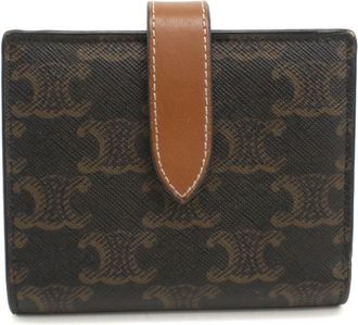 Celine Brown Pvc Wallet (Bi-Fold) (Pre-Owned)