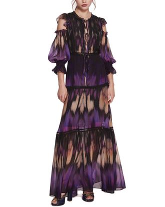 Marchesa Silk-Blend Maxi Dress