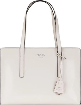 Prada Tote Bag - Dames - Shoppers - Wit - ONE Size - Leer - Tassen