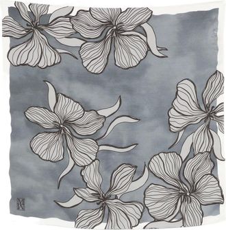 Marc O'Polo floral scarf - women - Modal/Viscose - One Size - Grey