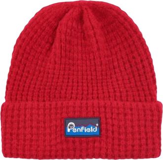 Penfield Accessoires, unisex, Rood, ONE Size, Polyester, Waffle Beanie
