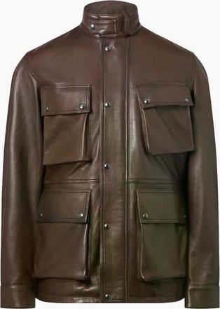 Belstaff Mens Belstaff Competitor Jacket Dark Maple Brown - Size: 40/Regular