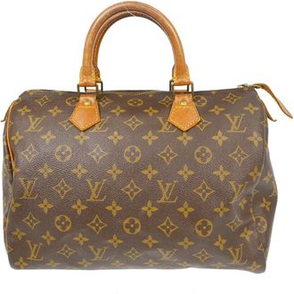 Louis Vuitton Speedy Handbag Monogram Canvas Brown Canvas Handbag (Pre-Owned)