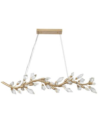 Bethel International 12-Light Branch Chandelier With Crystal Petals