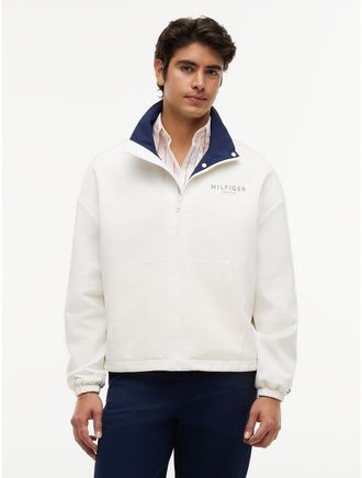 Tommy Hilfiger Mens Marina Club Logo Reversible Jacket - White / Carbon Navy Multi - XXL
