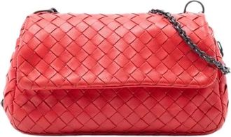 Bottega Veneta Pre-owned Cross Body Bags, female, Red, Size: ONE SIZE Pre-owned Vintage Leather Crossbody Bag
