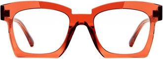 Kuboraum Mask K5 Transparent Amber Acetate Squared Frame Kuboraum Mask K5