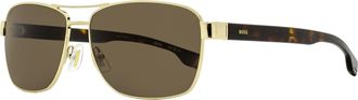 BOSS Boss Mens Low Profile Navigator Sunglasses B1559/O/S FG470 Gold/Havana 60mm