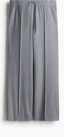 H&M Kordelzughose mit B&uuml;gelfalten - Grau