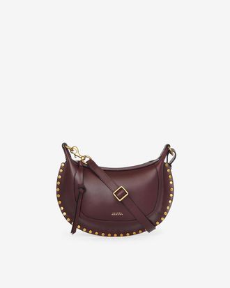 Isabel Marant Oskan Moon Leather Bag - Burgundy - Isabel Marant