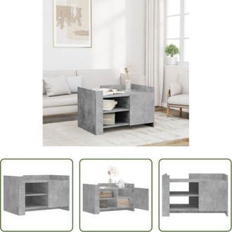 vidaXL vidaXL Tavolino in legno - Tavolino Salotto Grigio Cemento 80x50x50 cm Legno Multistrato