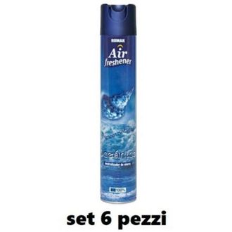 Trade Shop Trade Shop - Set 6 Pz Deodorante Per Ambiente Spray Profumo Casa Fresco 300 Ml Oceano