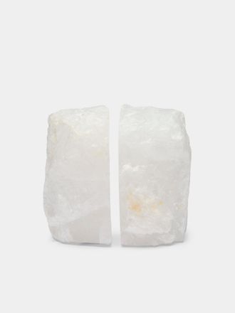 JiaJia White Quartz Bookends