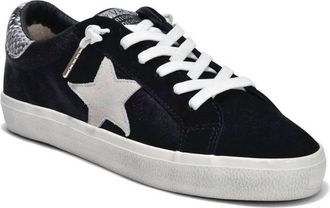 Vintage Havana Womens Suede Star Lace-Up Sneaker In Black