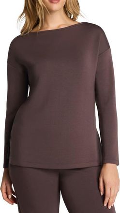Spanx Boat Neck Tunic Sweater in Dark Cacao at Nordstrom, Size 3X