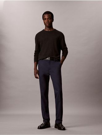 Calvin Klein Mens Slim Plaid Pants - Blue - 29W x 30L