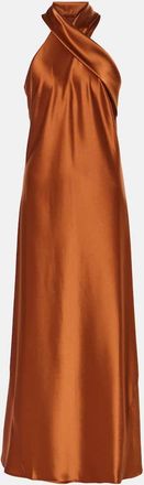 Galvan Pandora satin maxi dress